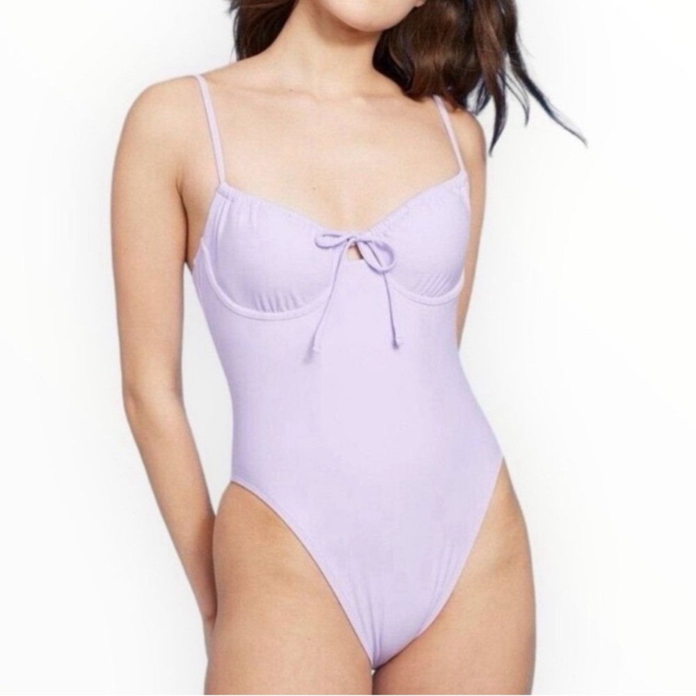 Wild fable lilac One-Piece Swimsuit with Sweetheart Neckline